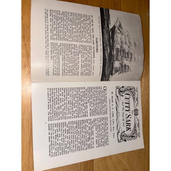 The Cutty Sark And The Days Of Sail Booklet Pamphlet Maritime History G.G. Carr - Picture 3 of 4